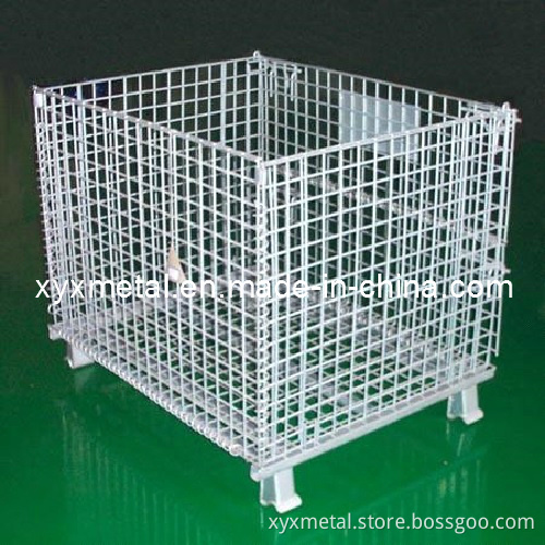 Galvanized Steel Folding Warehouse Storage Cage